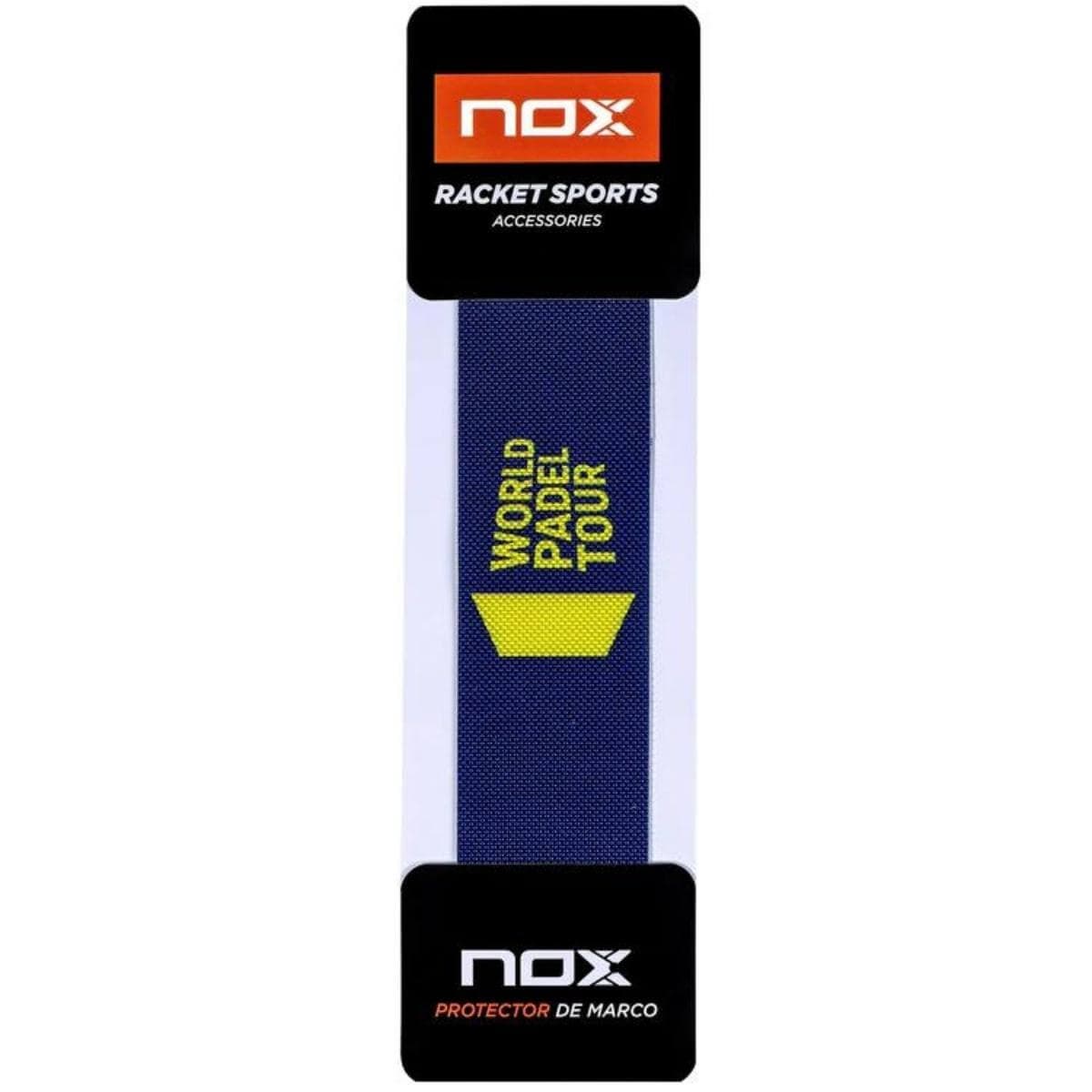 Protector Padel Nox Azul Marino logo Amarillo